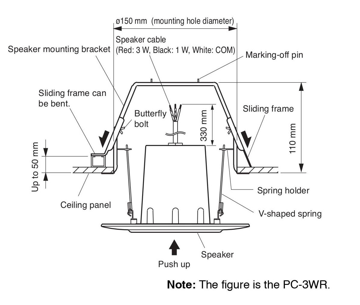 Loa âm trần TOA PC-3WR