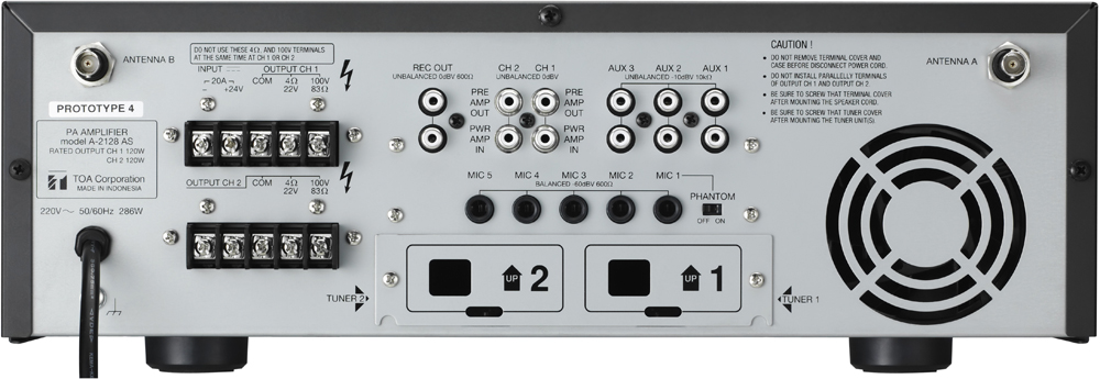 Tăng âm truyền thanh liền mixer TOA A-2128