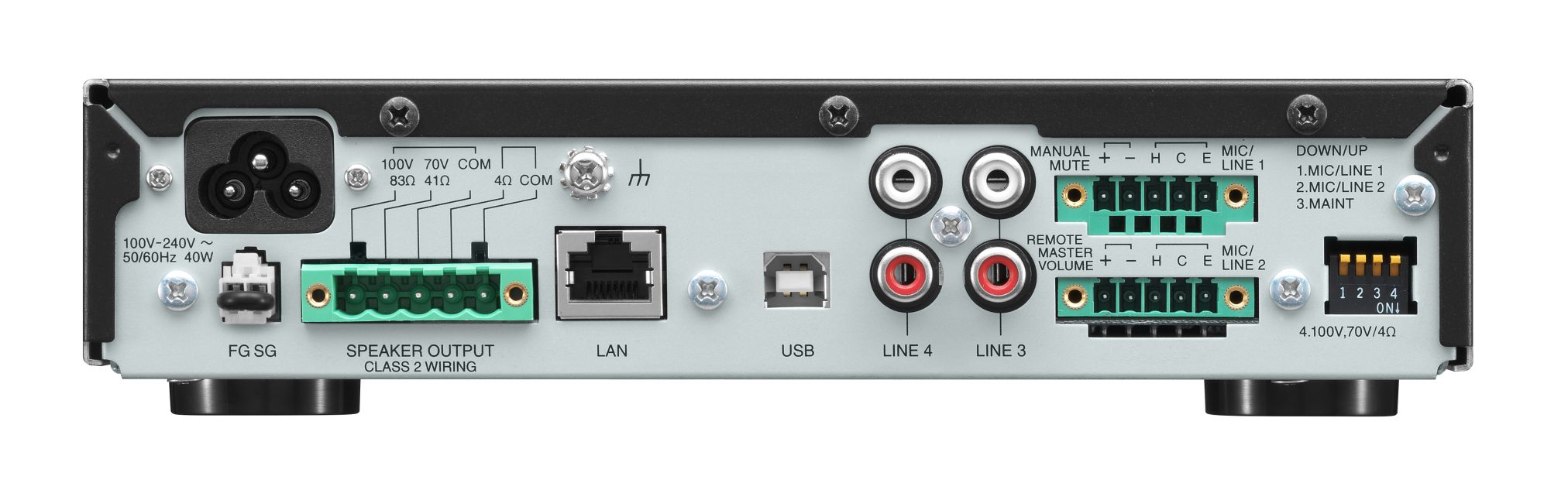 Mặt sau Amply TOA A-5012