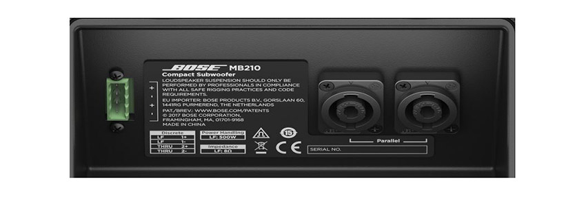 Mặt sau loa Sub Bose MB210