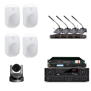 Cấu Hình Âm Thanh Phòng Họp Trực Tuyến Dùng Micro Không Dây