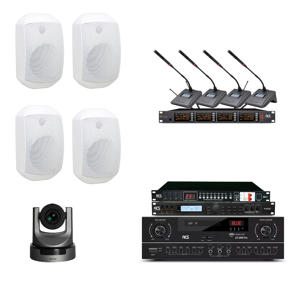 Cấu Hình Âm Thanh Phòng Họp Trực Tuyến Dùng Micro Không Dây