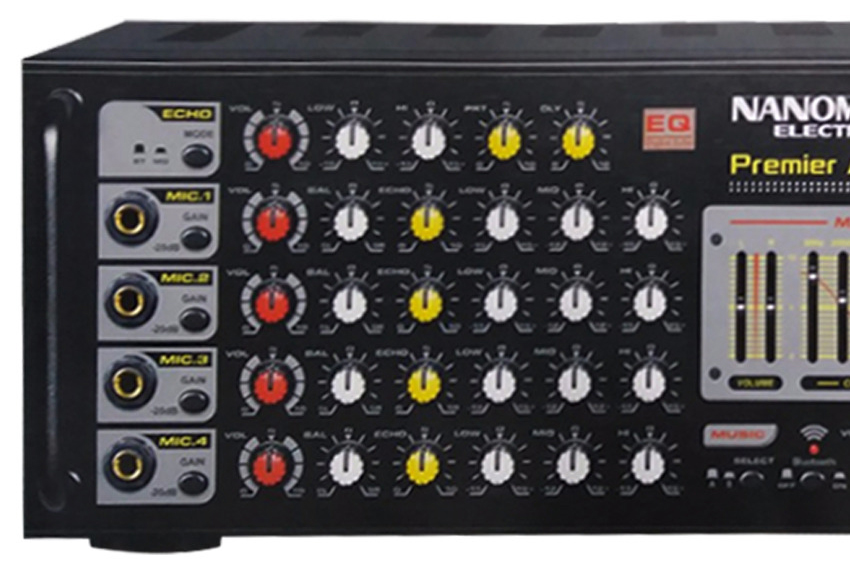 Các nút điều khiển trên Amply Karaoke Nanomax Pro - 900IB