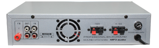 Mặt sau amply Oris MP3-50U
