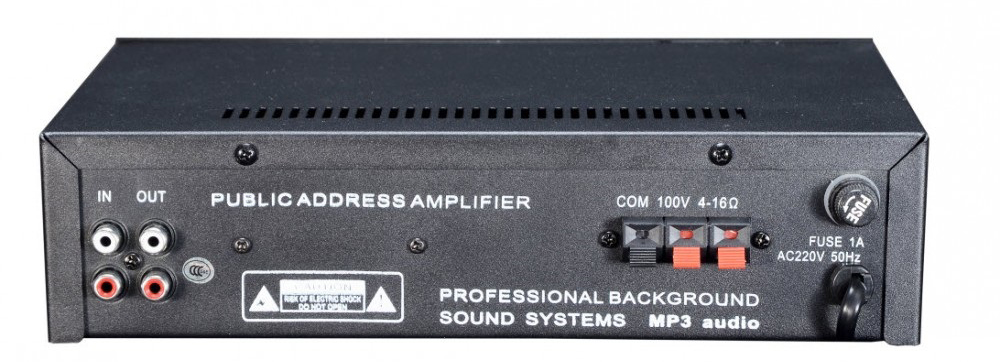 Mặt sau amply liền mixer Bosa USB-50T