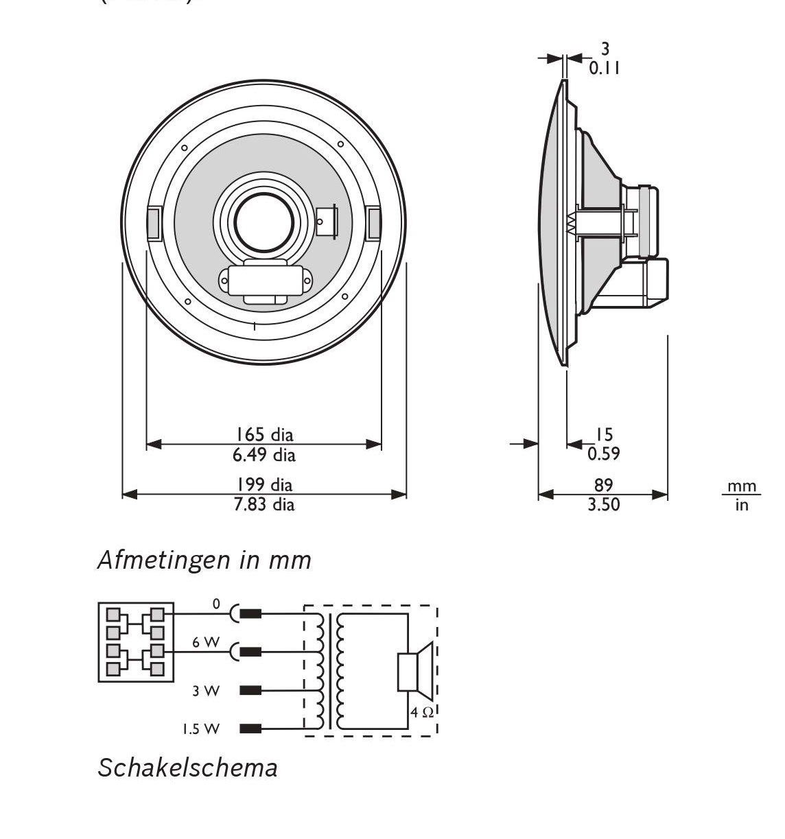 Cấu tạo Loa âm trần Bosch LBC 3090/01