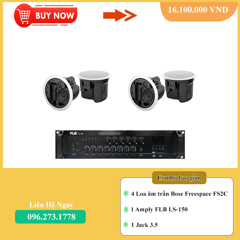 Combo Loa Âm Trần Bose Cao Cấp Cho Spa