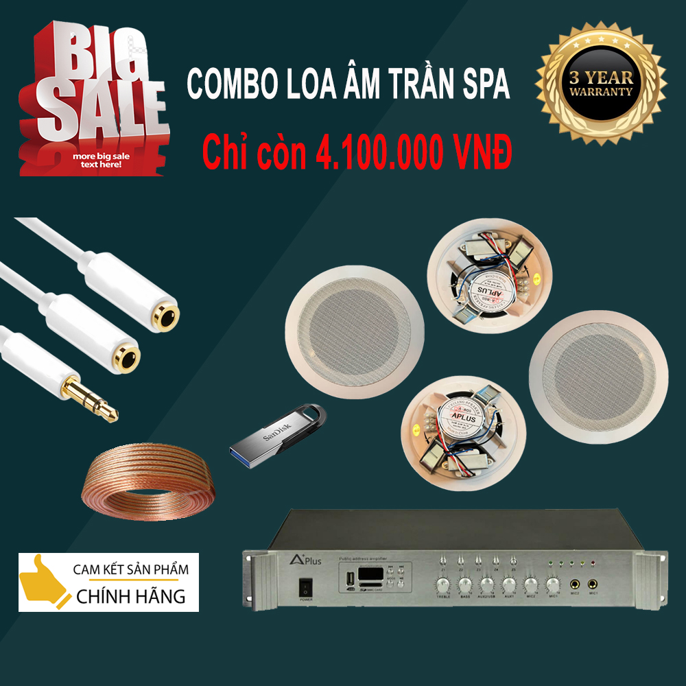 Combo Loa Âm Trần Giá Rẻ Cho Spa
