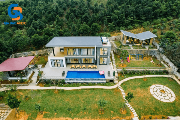 Hệ thống âm thanh sân vườn, villa tại resort