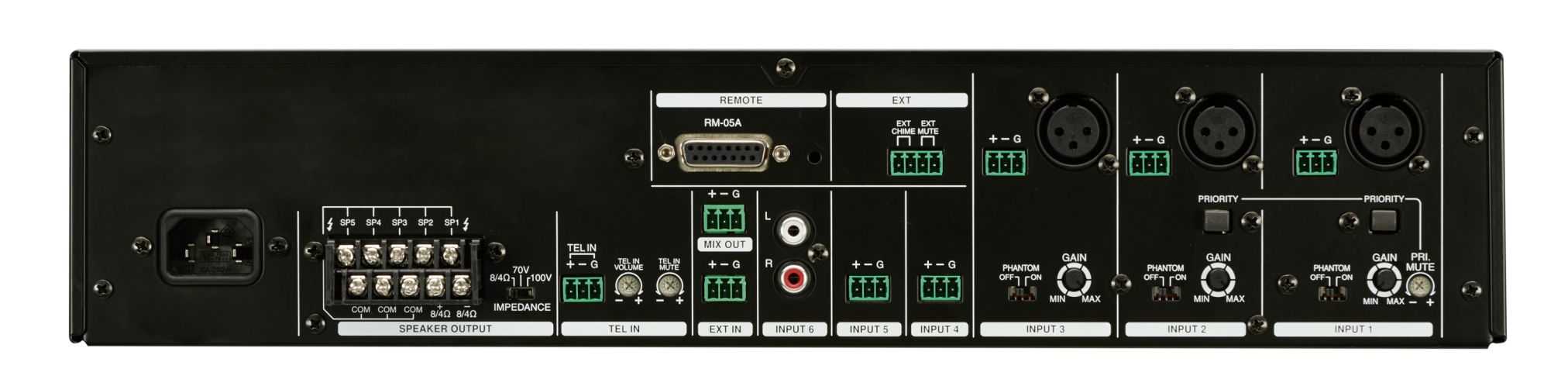 Mặt sau amply Inter-M PM-260