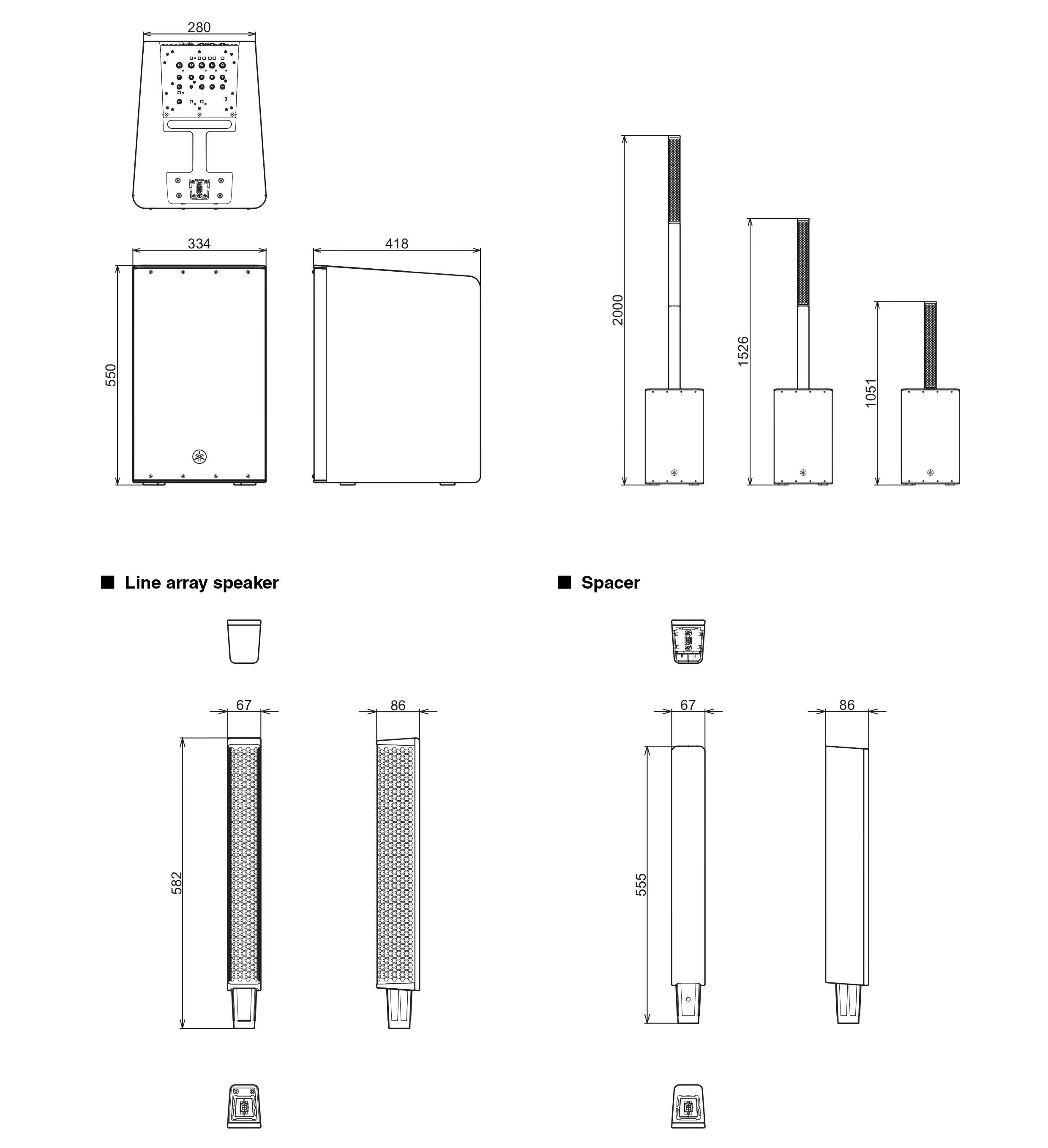 kich-thuoc-loa-yamaha-stagepas-1k Kích thước Loa Yamaha STAGEPAS 1K