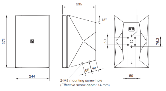 Kích thước Loa phân tán rộng Toa F-2000WTWP