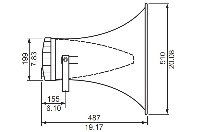 Kích thước Loa nén không củ loa Bosch LBC 3405/16