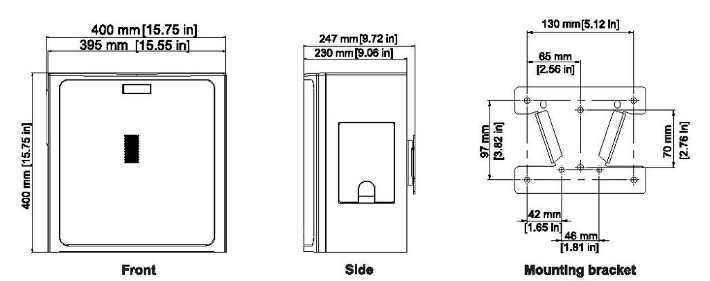 Kích thước Loa siêu trầm treo tường Bosch LB6-SW100-D