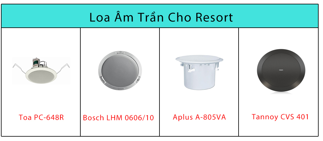 Loa âm trần cho resort