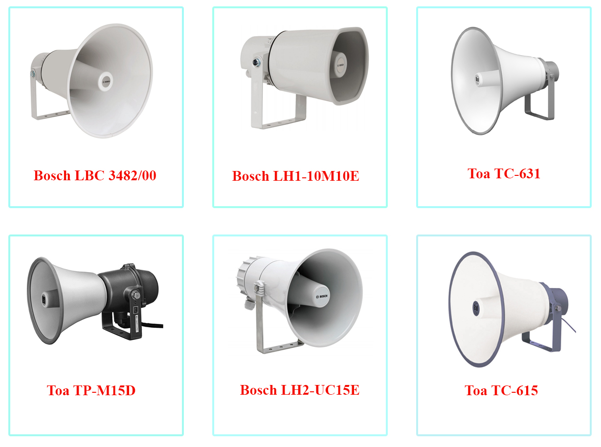Một số mẫu loa phóng thanh thường dùng cho nhà xưởng