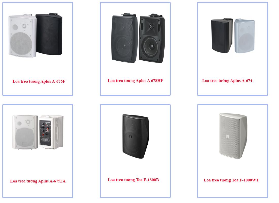Một số mẫu loa treo tường thường dùng trong nhà xưởng