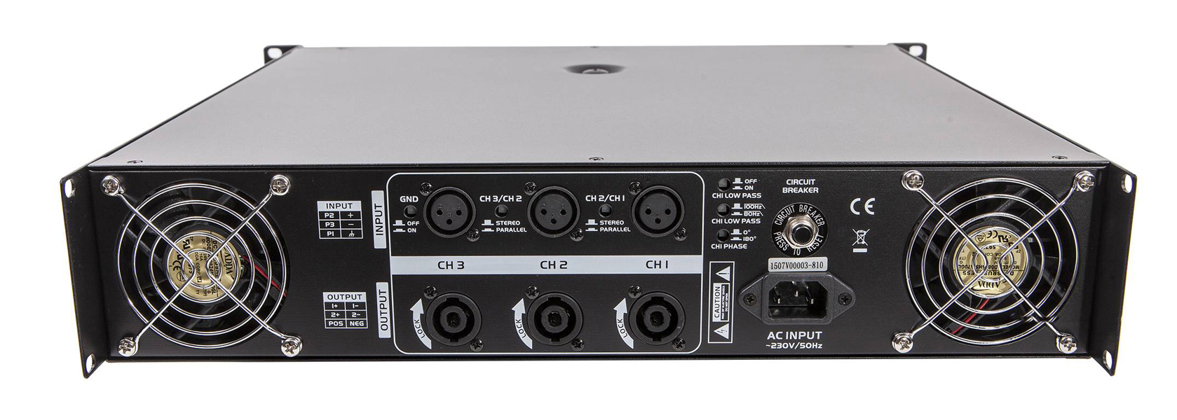 Mặt sau của cục đẩy công suất soundking AA4003