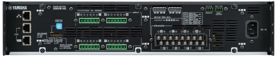 mặt sau Cục đẩy công suất Yamaha XMV8140