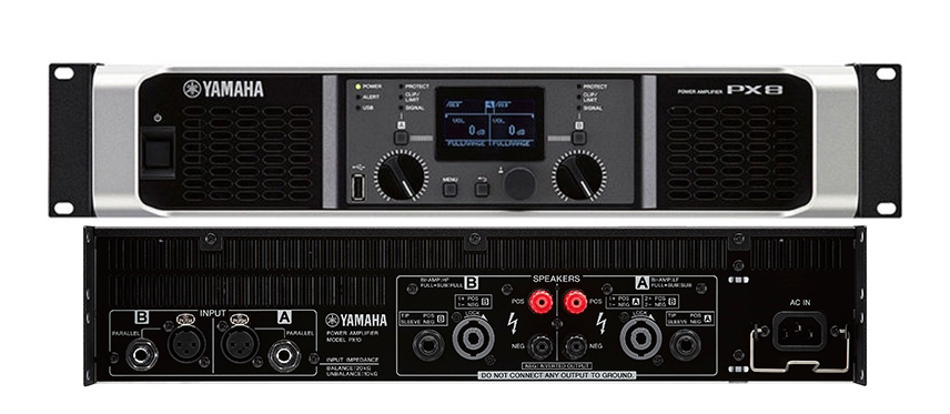Mặt trước sau Cục đẩy công suất Yamaha PX8