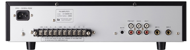 Mặt sau Amply TOA 1240SS