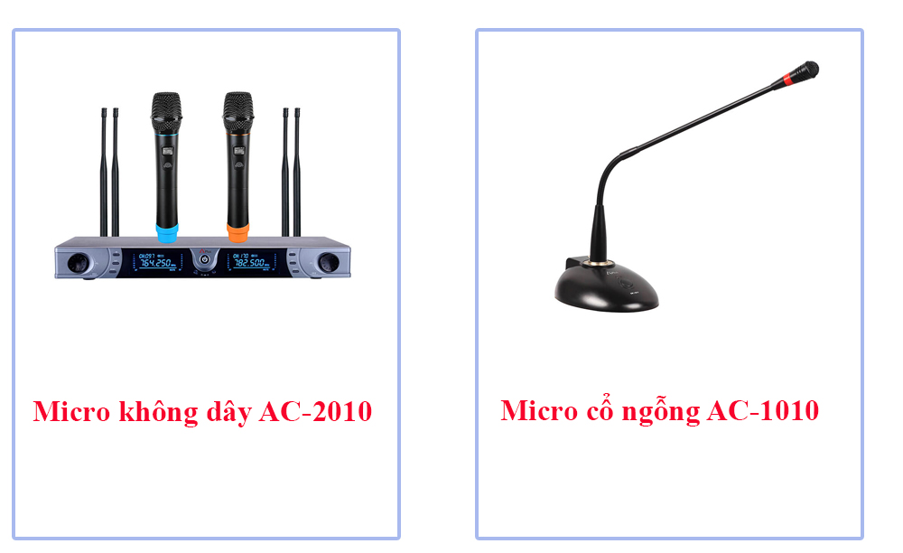 Một số mẫu micro thường dùng