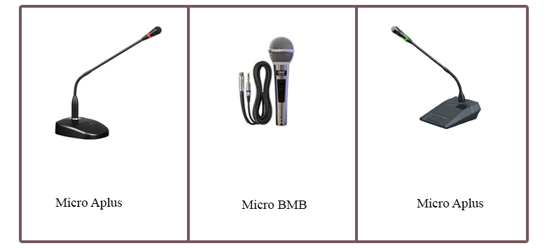 Một số mẫu micro cho thường dùng cho nhà ga