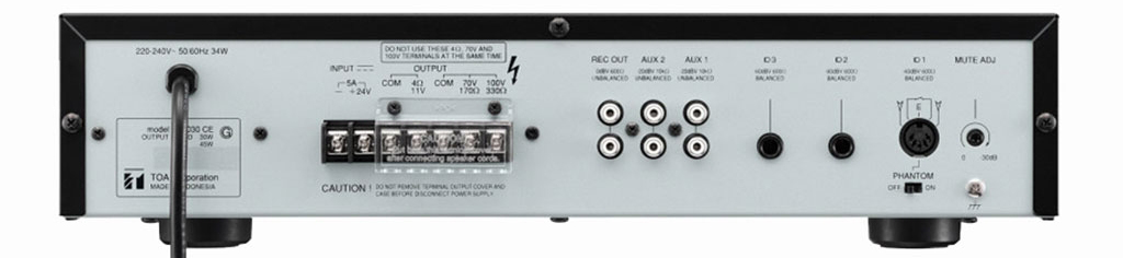 Tăng âm liền mixer TOA A-2120