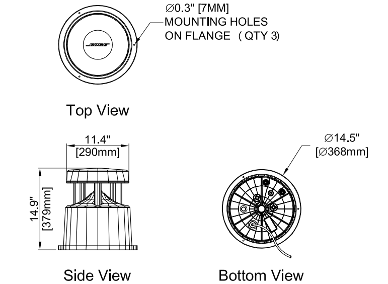 Sơ đồ Loa Bose FreeSpace 360P Series II