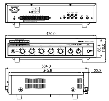 Sơ đồAmply TOA A-1360 MK2