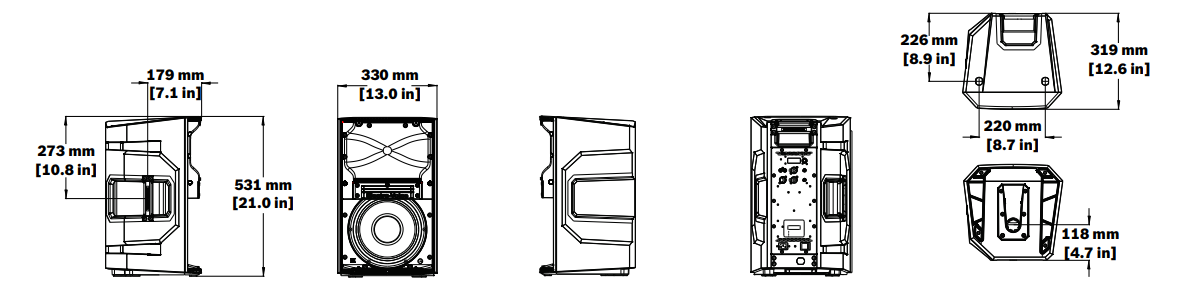 Kích thước Loa Electro-Voice ELX200-10
