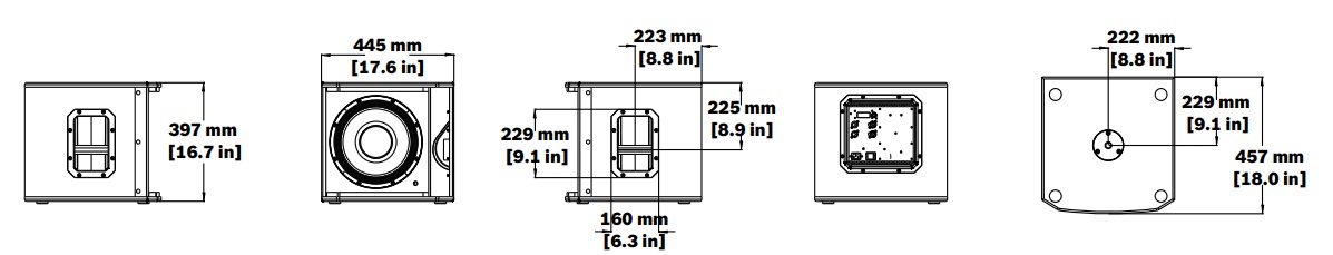 Kích thước Loa Sub Electro-Voice ELX200-12S