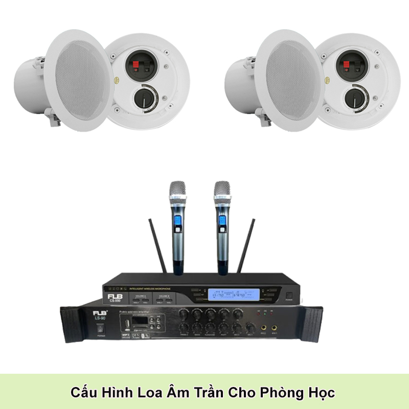 Cấu Hình Loa Âm Trần Cho Phòng Học 40M2